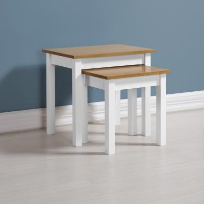 Ludlow Nest of Tables - White / Oak