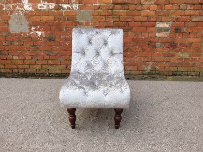 Ashley Crushed Velvet Chair - Silver