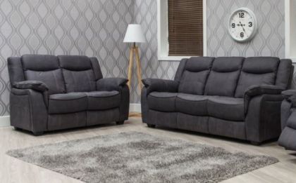 Brooklyn Fabric Suite 3+2 - Charcoal