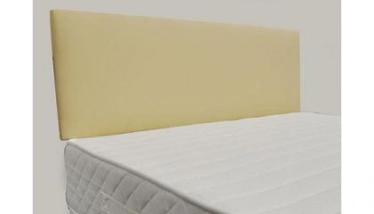 Leatherette Super Kingsize Headboard Short - Cream