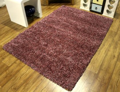 Elegance Cherry Shaggy Rug 800mm x 1500mm