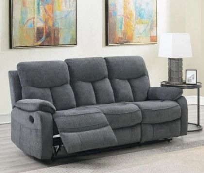 Farah Fabric 3 Seater Sofa - Dark Grey