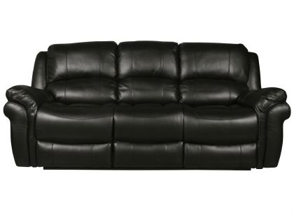 Farnham Leather Air 3 Seater Sofa - Black