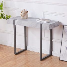 Hampton Console Table With Grey Metal Legs