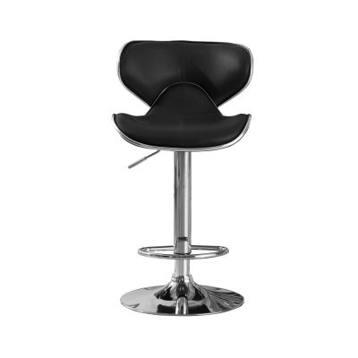 Hillside Bar Stool PU - Chrome & Black (Sold in 2s)