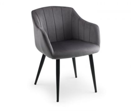 Hobart Scalloped Chair - Grey