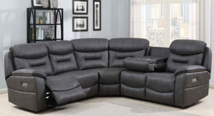 Leroy Corner Recliner 2c2 Sofa - Grey