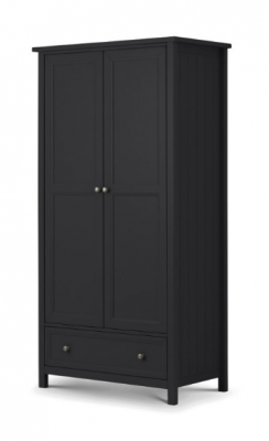 Maine 2 Door Combination Wardrobe 0.97m - Anthracite