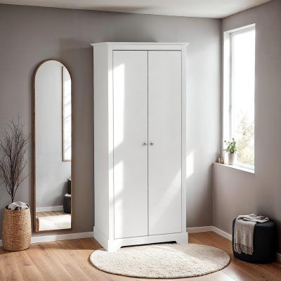 STRATFORD 2 DOOR WARDROBE - WHITE