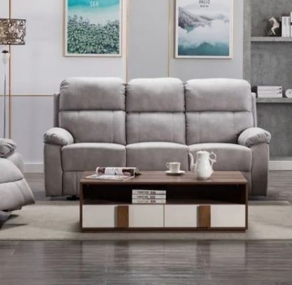 Stretford Electric Recliner 3 Seater - Light Grey