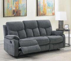 Farah Fabric 3 Seater Sofa - Dark Grey