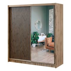 London 2.03m Sliding Wardrobe - Wotan Oak