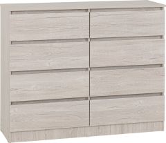 Malvern 8 Drawer Chest - Urban Snow