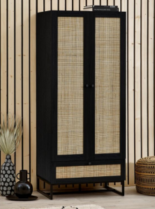 Padstow Wardrobe 0.8m - Black
